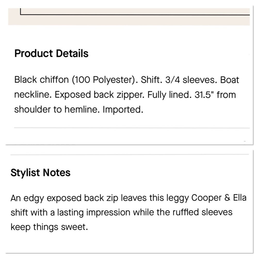 Cooper and Ella Matilda black shift dress - Picture 12 of 12